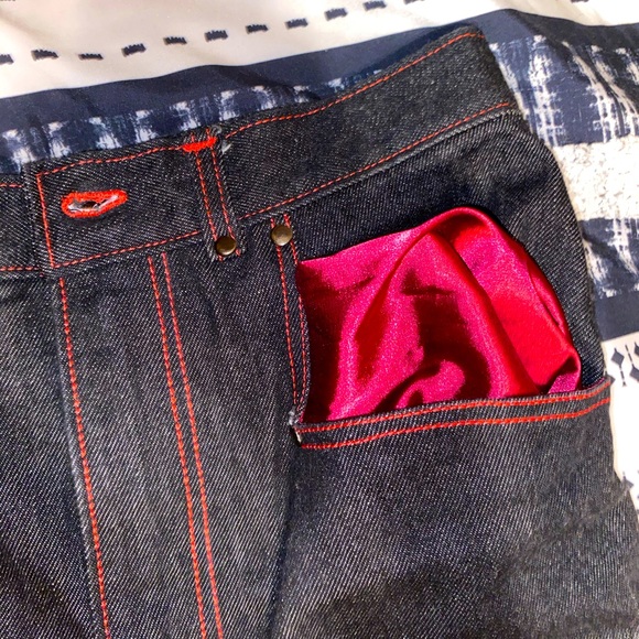 (1 of 1) 12oz japanese selvedge denim popcorn black pants - Picture 4 of 6